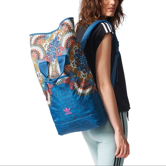 Adidas originals roll top printed backpack Clearance